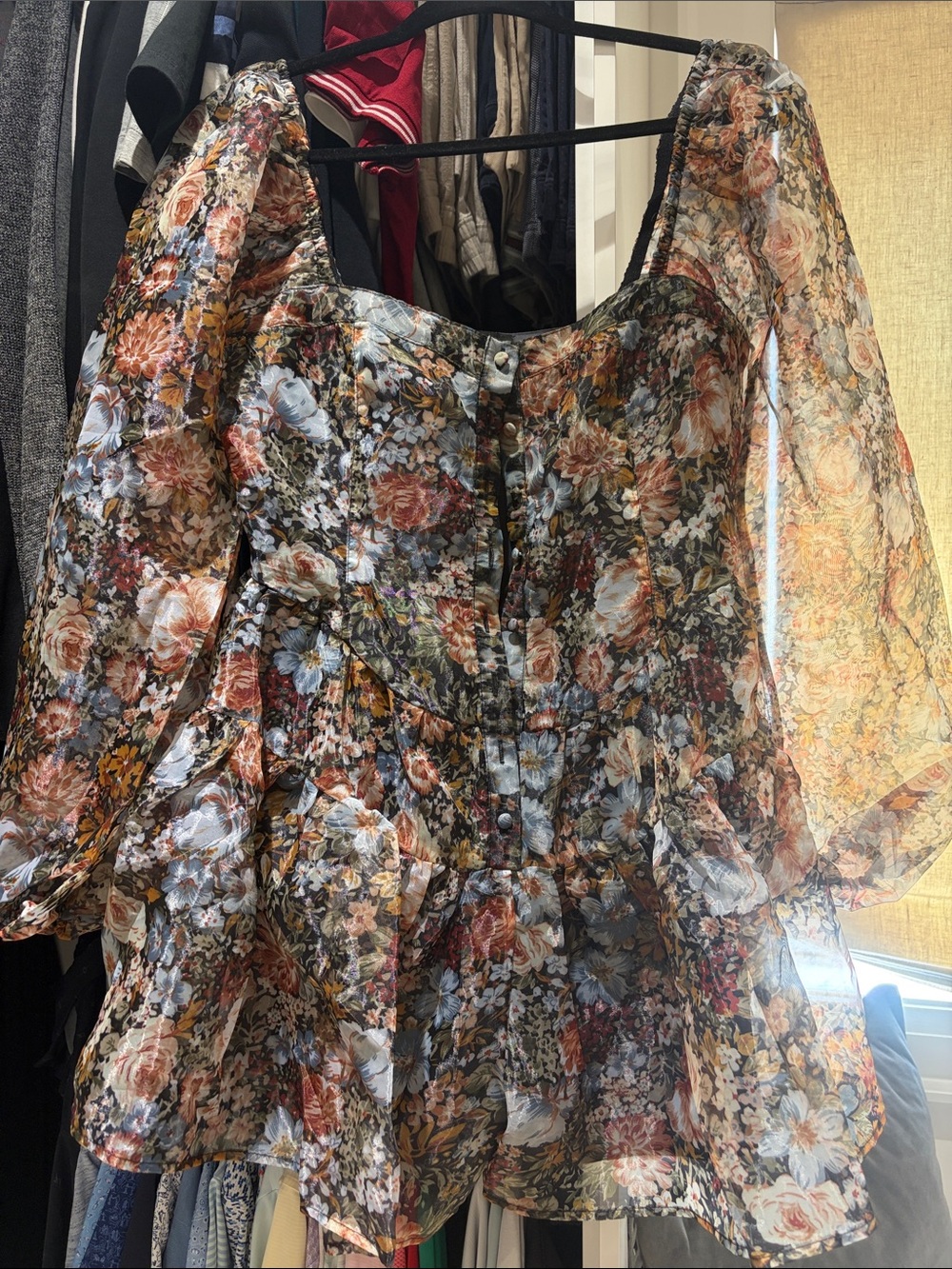 VICI Meadow Moon Floral Organza Romper
